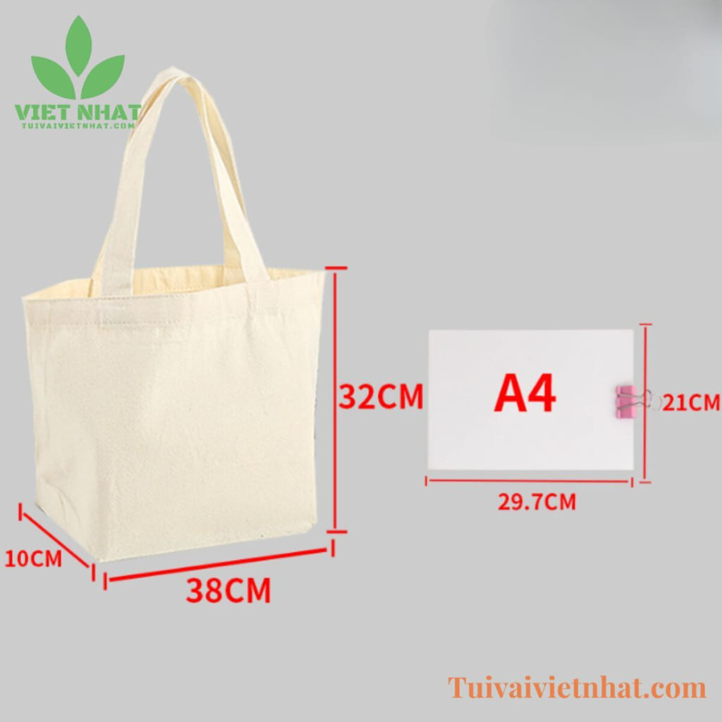 Các Loại Kích Thước Túi Vải Bố Canvas Cho Sự Kiện